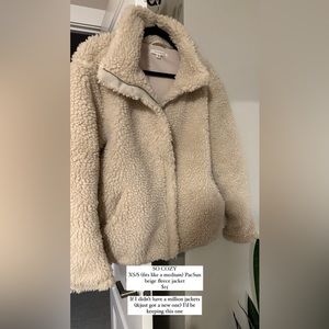 Beige teddy bear jacket
